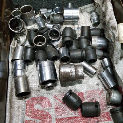 Lot Of 45 Mixed 1/2'' Drive Sockets Imperial AF BSF Metric Britool UK VINTAGE