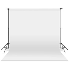 White Muslin Backdrop Studio Background Pre Stitched Loop 6x9 10x10 10x12 10x16