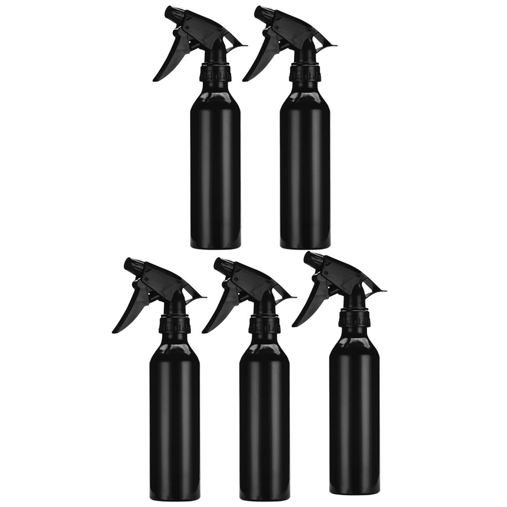 Reusable Black Aluminum Spray Bottle Set Lightweight Mist Dispensers ...
