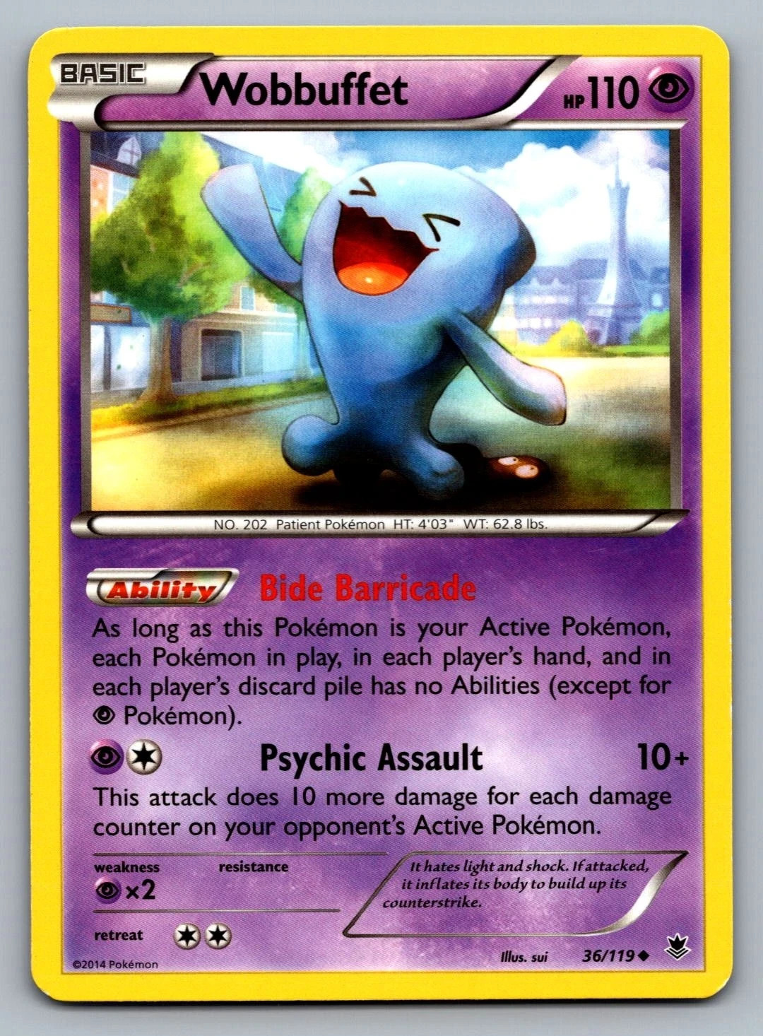 Wobbuffet Uncommon XY - Phantom Forces 36/119 LP