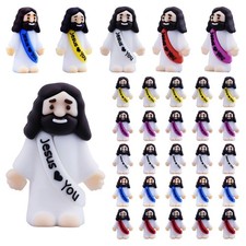 25 Pack Mini Jesus Figurines Tiny Jesus Figures for Church Giveaway Baptism