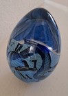 Robert Eickholt 1992 Hand Blown Studio Art Glass Paperweight Egg Signed 5" — photo 6