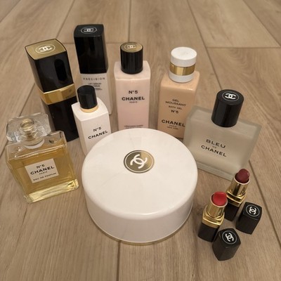 Vintage Chanel No.5 Luxury Vanity Collection Perfume Skincare Beauty Bundle Lot