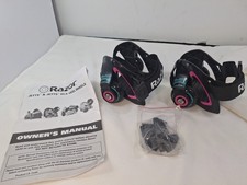 Razor Roller Skate Shoes Jetts Heel Wheels Sneakers Kids Adjustable Pink/Teal