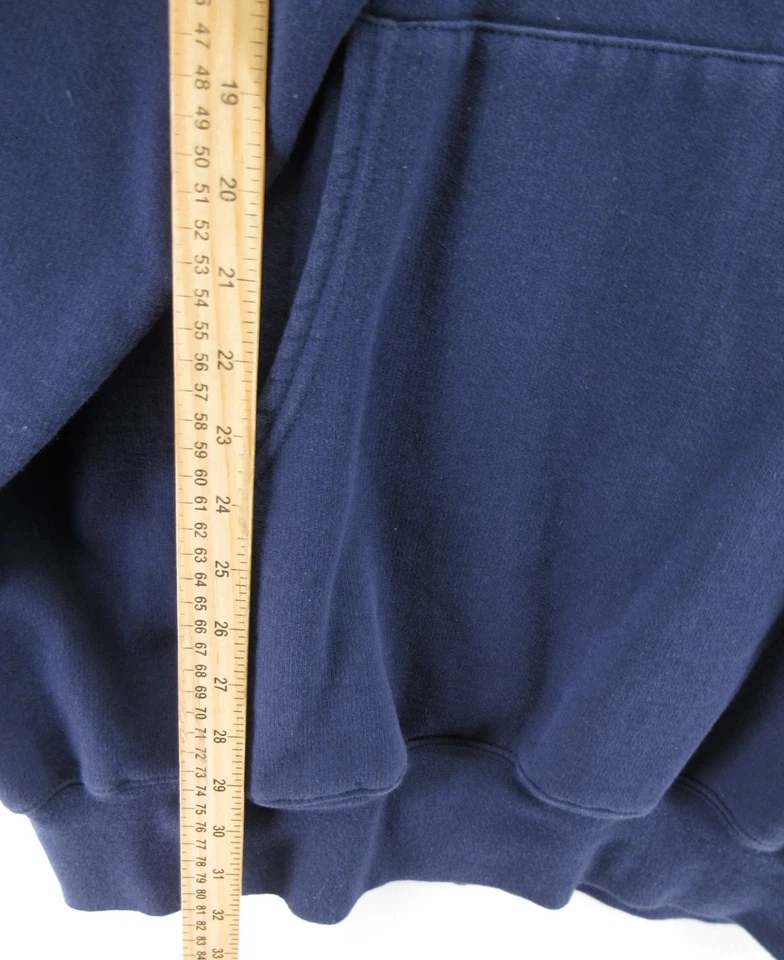 VINTAGE University of Michigan Wolverines Sweatshirt Men XXL Blue Majestic 90s * - Image 4 of 4