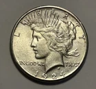 1924 S   PEACE DOLLAR AU-BU
