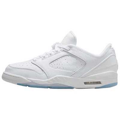 Nike Jordan IH2047-101 All White Ice Blue Outsole Low Men Leather Sneakers