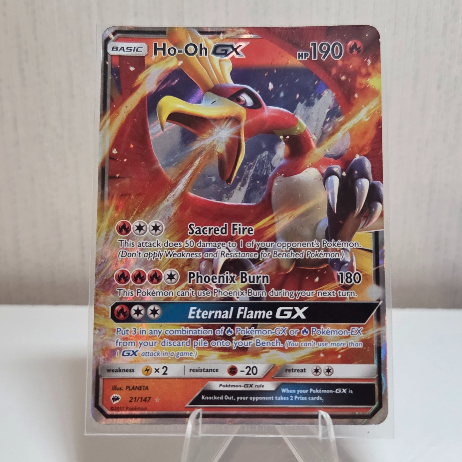 Ho-Oh Gx 21/147, Burning Shadows, Pokemon, NM