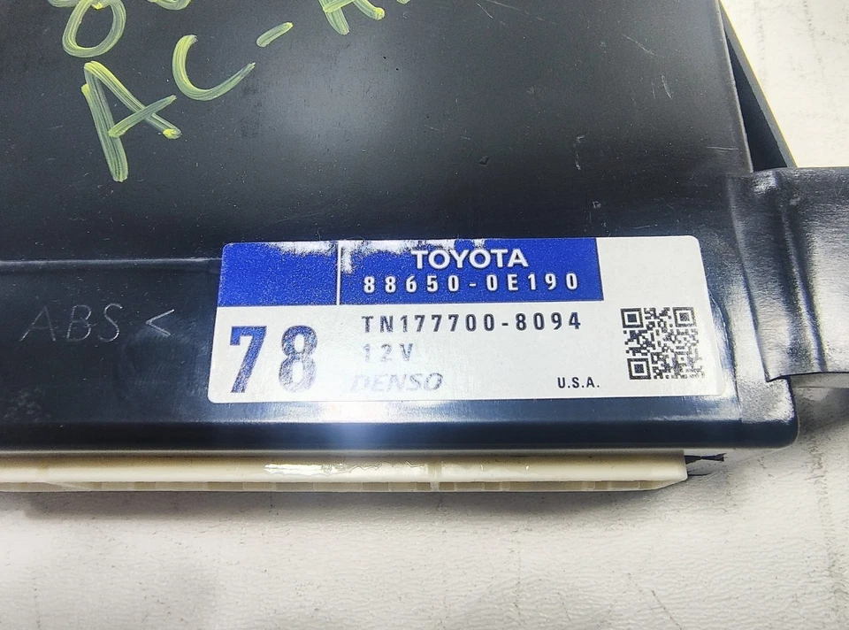 LEXUS RX350 2013-2015 MÓDULO AMPLIFICADOR DE AIRE ACONDICIONADO DE CONTROL DE CLIMA 88650-0E190 Foto 4 de 4