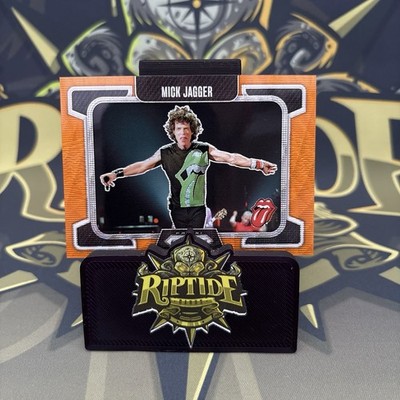 The Rolling Stones Panini Prizm 2025 Mick Jagger Orange Wave Prizm /259 #94