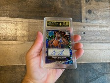 Frank Ntilikina Rookie Auto Card 2017-18 Graded 10 Mint Panini Optic Fast Break