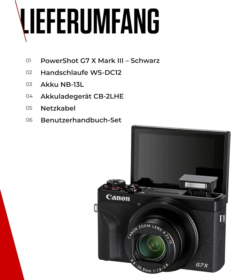 Canon PowerShot G7 x Mark III Black ✅ BRAND NEW & SEALED 📦World Wide Shipping📦 - Bild 4 von 4
