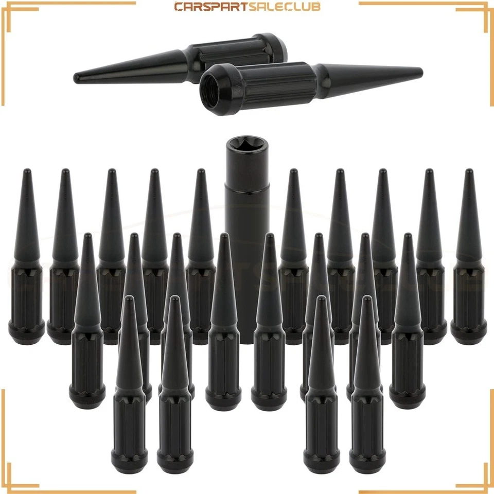 24 piezas tuercas de espiga M14x2 negras + 1 llave para Ford Expedition Excursion Foto 3 de 4