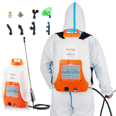 #ad VEVOR Battery Powered Backpack Sprayer 090 PSI Adjustable Pressure 4 Gallon... $127.15