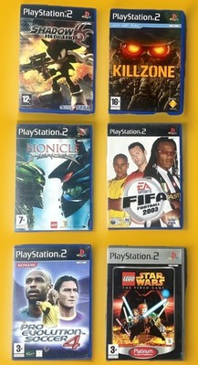 PS2 KONVOLUT KILLZONE Star Wars LEGO BIONICLE Shadow The Hedgehog FIFA PES RESTPOSTEN