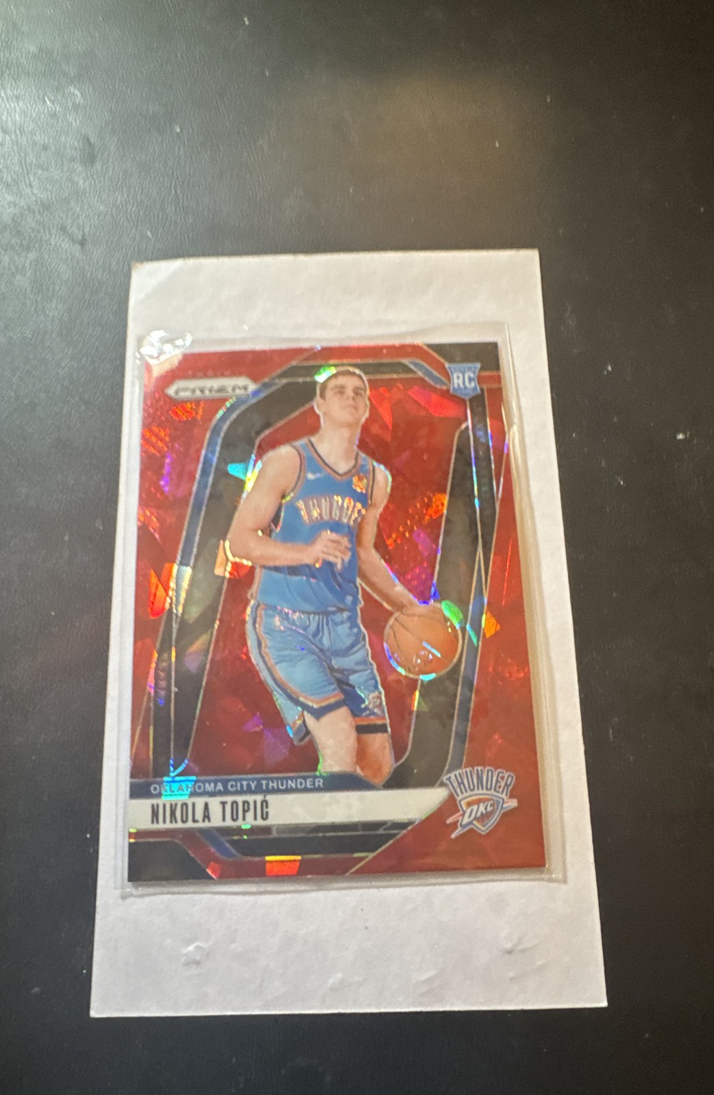 2024-25 Panini Prizm - Nikola Topic #230 Red Ice Prizm (RC)