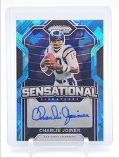 CHARLIE JOINER 2020 PRIZM SENSATIONAL SIGNATURES BLUE ICE AUTO /35 Q5454