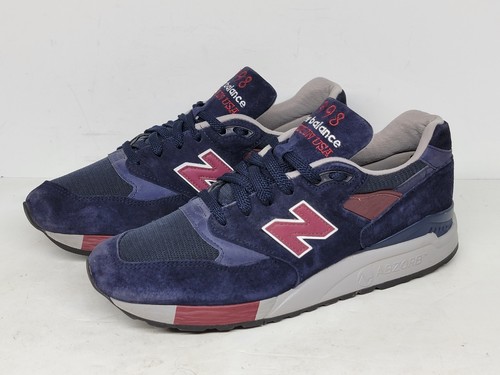 New Balance 998 Made in USA Navy Burgundy - Men's Size 10 - Great Condition - Picture 3 of 10