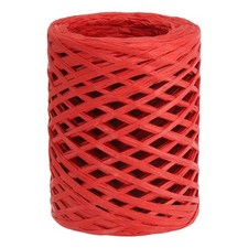 Raffia Ribbon 100 Yard, 1 Roll Natural Packing Paper Twine String Red