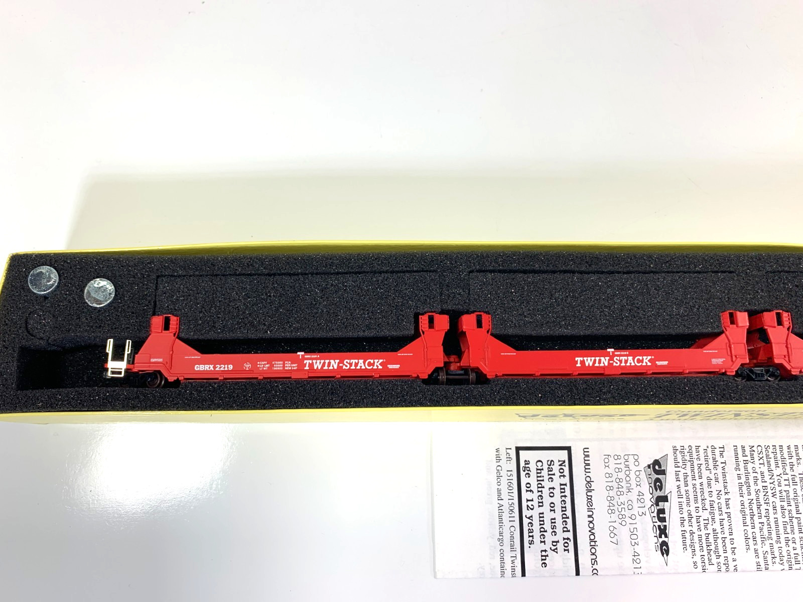 Deluxe 151211 Gunderson Twinstack 5 pk cars Greenbriar Leasing Set 2, N scale