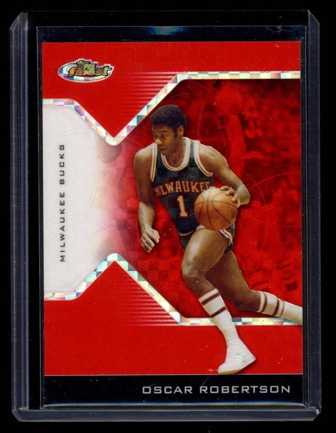 2004-05 Topps Finest #134 Oscar Robertson Red X-Fractor Xfractor SP /99 HOF