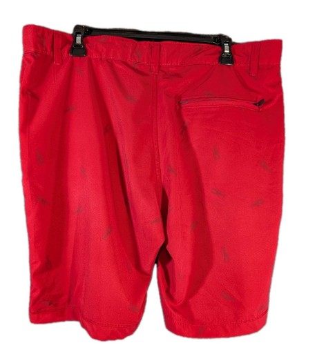 Hawke & Co. Men's Pro Series Red Lobster Pattern Shorts Size 36 Dynamic Sport - Picture 2 of 4
