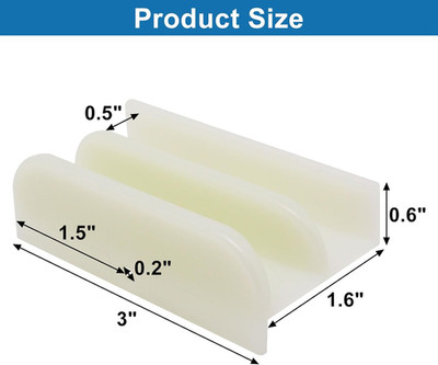 2 Pack M6219 Sliding Shower Door Bottom Guide for Sliding (Top Hung) Shower, ...