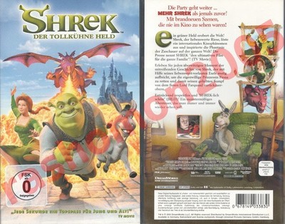 VHS SHREK DER TOLLKÜHNE HELD (2001) Sascha Hehn Esther Schweins Kult Dreamworks