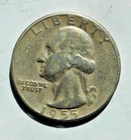 1955 Washington Quarter 90% Silver United States Mint Coin