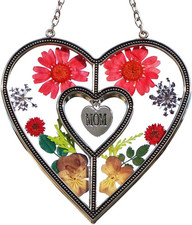 Gifts for Mom from Son Daughter, Mothers Day Heart Suncatchers Window Decor Wind
