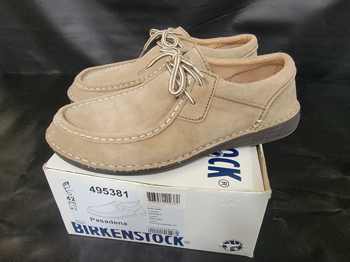 Birkenstock Men's Size 9 EU 42 Pasadena Beige Suede Casual