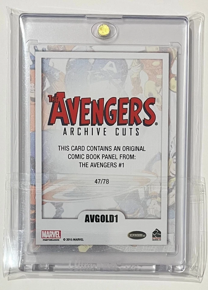 MARVEL COMIC CUT - 2015 AVENGERS: SA - GOLD AVGOLD1 - 47/78 - THOR & HULK - AV#1 - Image 4 of 4