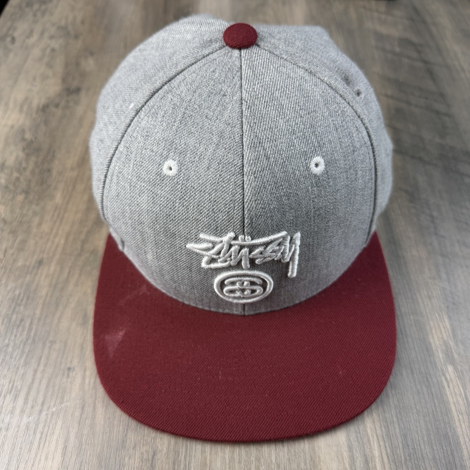 Stussy Spell Out Double S Logo Snapback Hat Y2K Vintage Embroidered Cap