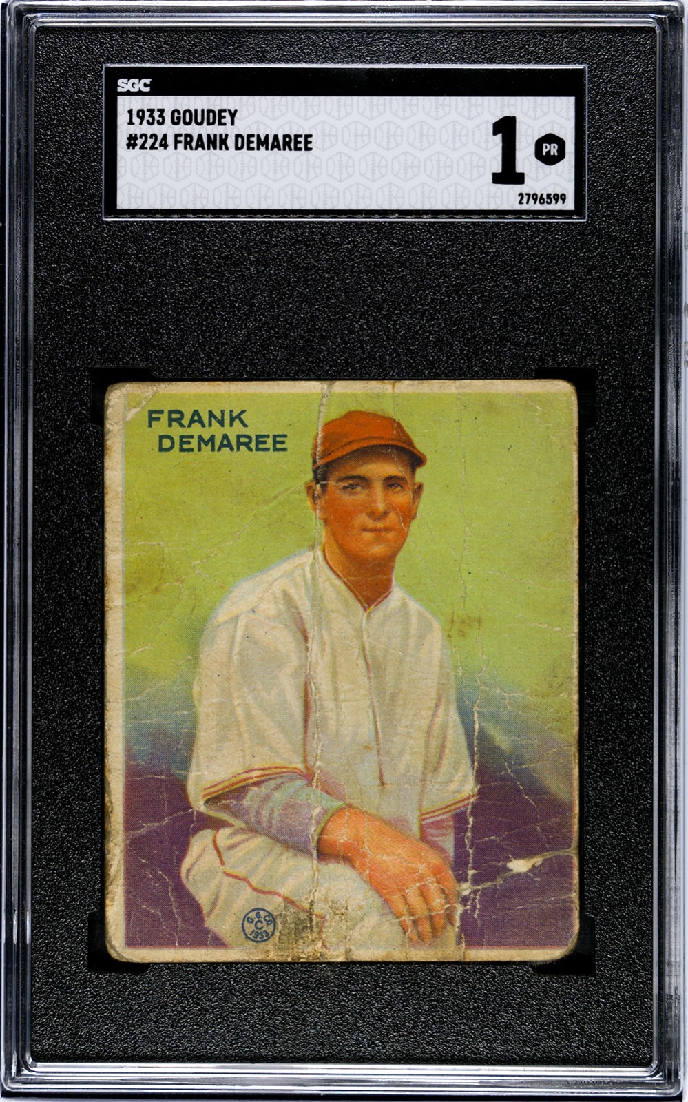 1933 Goudey #224 Frank Demaree SGC 1