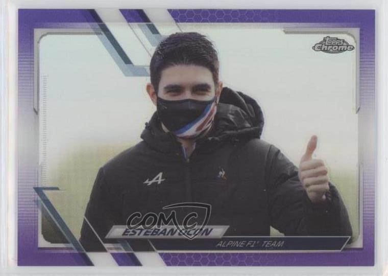 2021 Topps Chrome Formula 1 F1 Racers Purple Refractor 111/399 Esteban Ocon 11cz