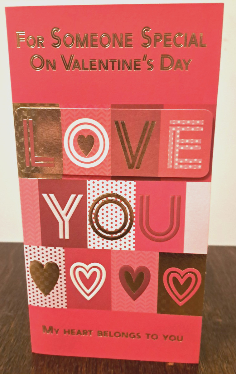 Valentine's Card, For Someone Special. 23x12cm