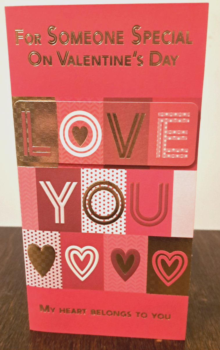 Valentine's Card, For Someone Special. 23x12cm