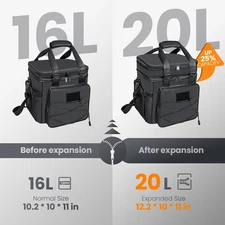 Tactical Lunch Box for Men 20L Expandable Double Insulated Cooler Bag with Molle