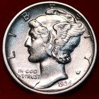 Uncirculated 1936-D Denver Mint Silver Mercury Dime — photo 1