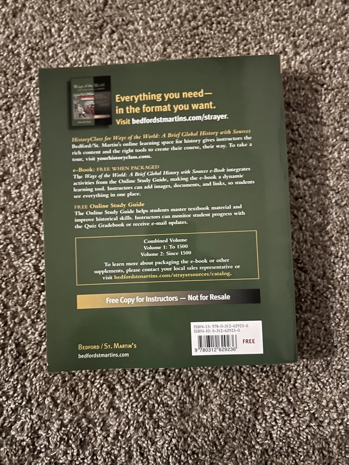 Ways of the World: Brief Global History With Sources Vol. 2 Since 1500 - Strayer - Image 2 of 2