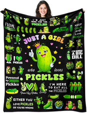 Pickle Blanket Gifts for Pickles Lovers Soft Flannel Pickle Throw Blanket Stuff