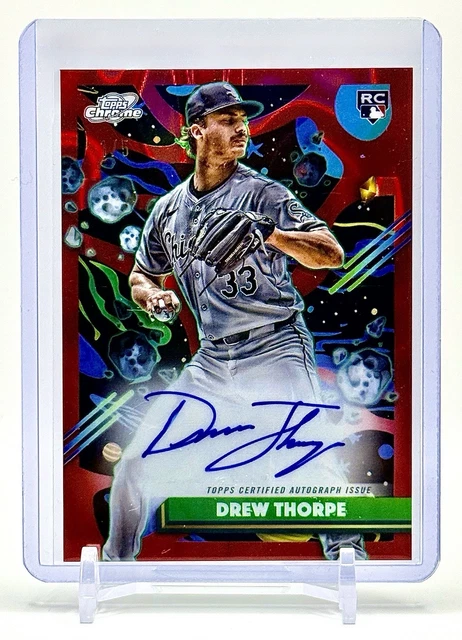 2025 Topps Cosmic Chrome Drew Thorpe Red Flare Variation Auto 1/5 **Bookend**