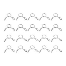 Fuel Line Hose Clips, 100pcs 3mm 304 Stainless Steel Tube Spring Clamps Silver