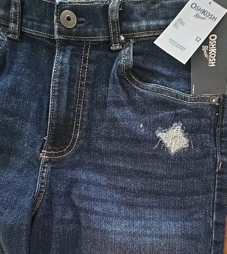 OshKosh B’gosh ~ Size 12 ~ Adjustable Waist ~ Blue ~ Cut-Off ~ Unisex Shorts - Picture 2 of 6