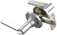 Miseno MLK3031SN Hazel Flat Bar Privacy Door Lever Set Satin Nickel 8940197