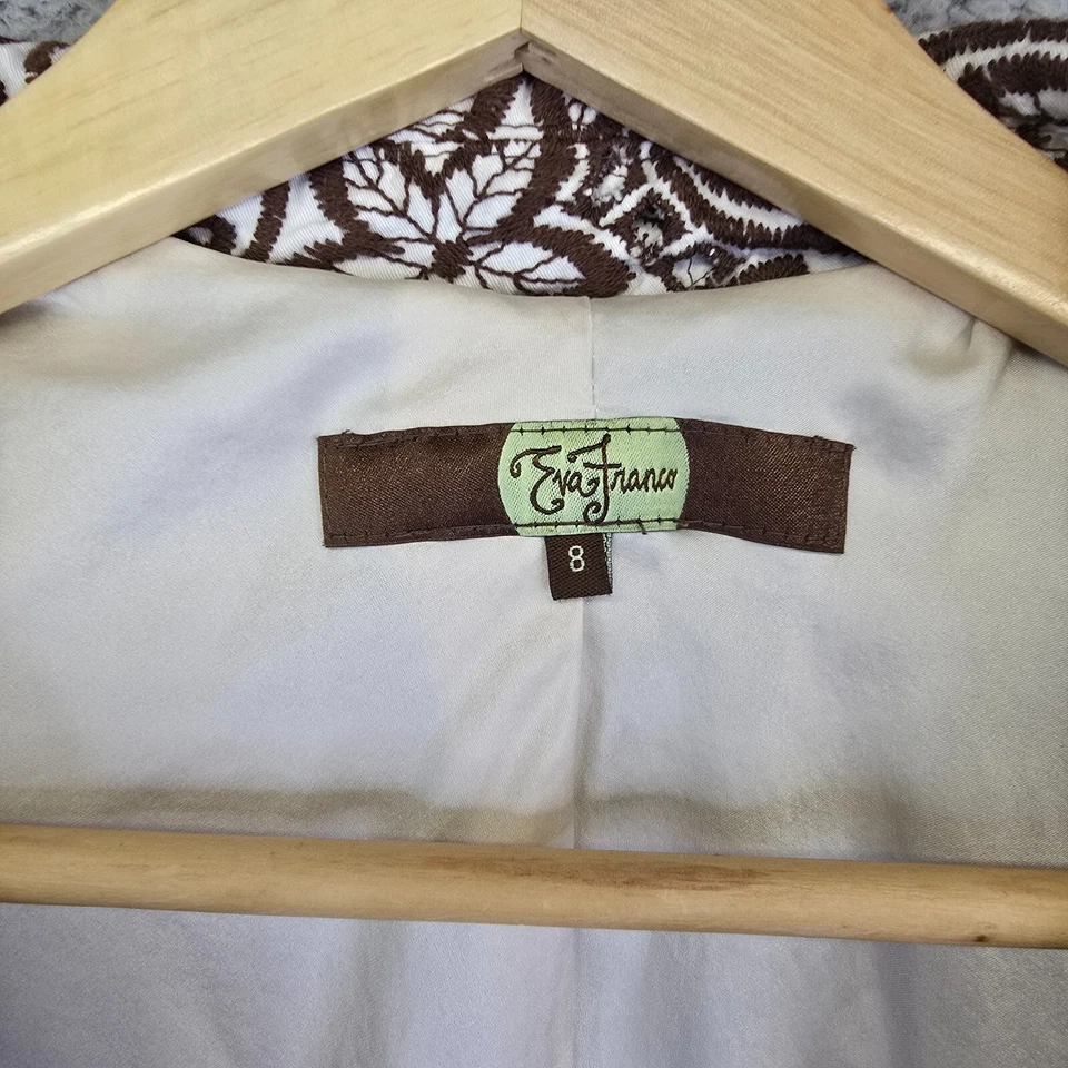 Eva Franco Jacket Women’s Size 8 Boho Academia Indie Y2K Blazer Floral Vintage - Image 4 of 4