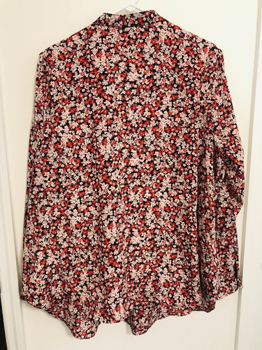 Lauren Ralph Lauren Damen Bluse 3X Langarm Knopfleiste Rüschen rot geblümt - Bild 8 von 10