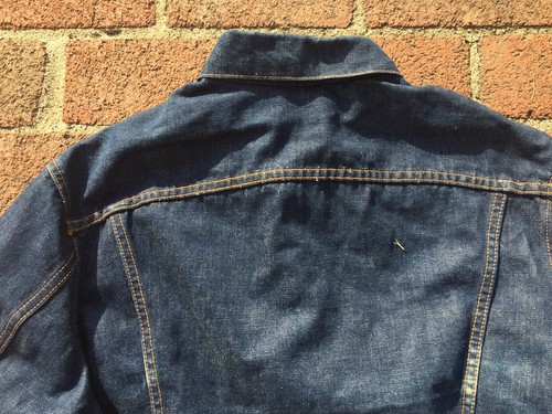 Seltene Vintage Levi's Big E Denim Lrg Typ 2 Taschenjacke 505 558 559 gefüttert dunkel - Bild 8 von 12