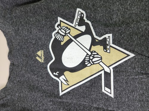 Pittsburgh Penguins NHL long sleeve shirt Majestic charcoal Men's XXL Used - Picture 9 of 11