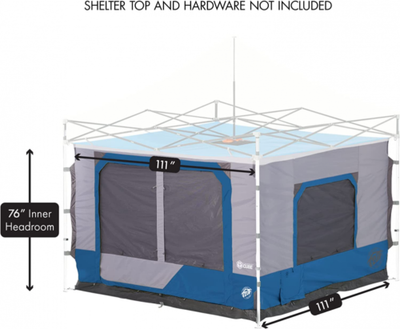 E Z UP Camping Cube 6.4 Converts 10 Straight Leg Canopy into